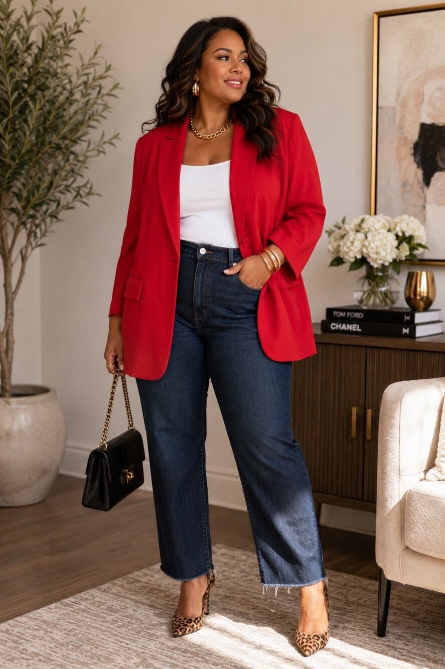 Vintage Elisabeth by Liz Claiborne Red 100% Silk Blazer Plus Size 18